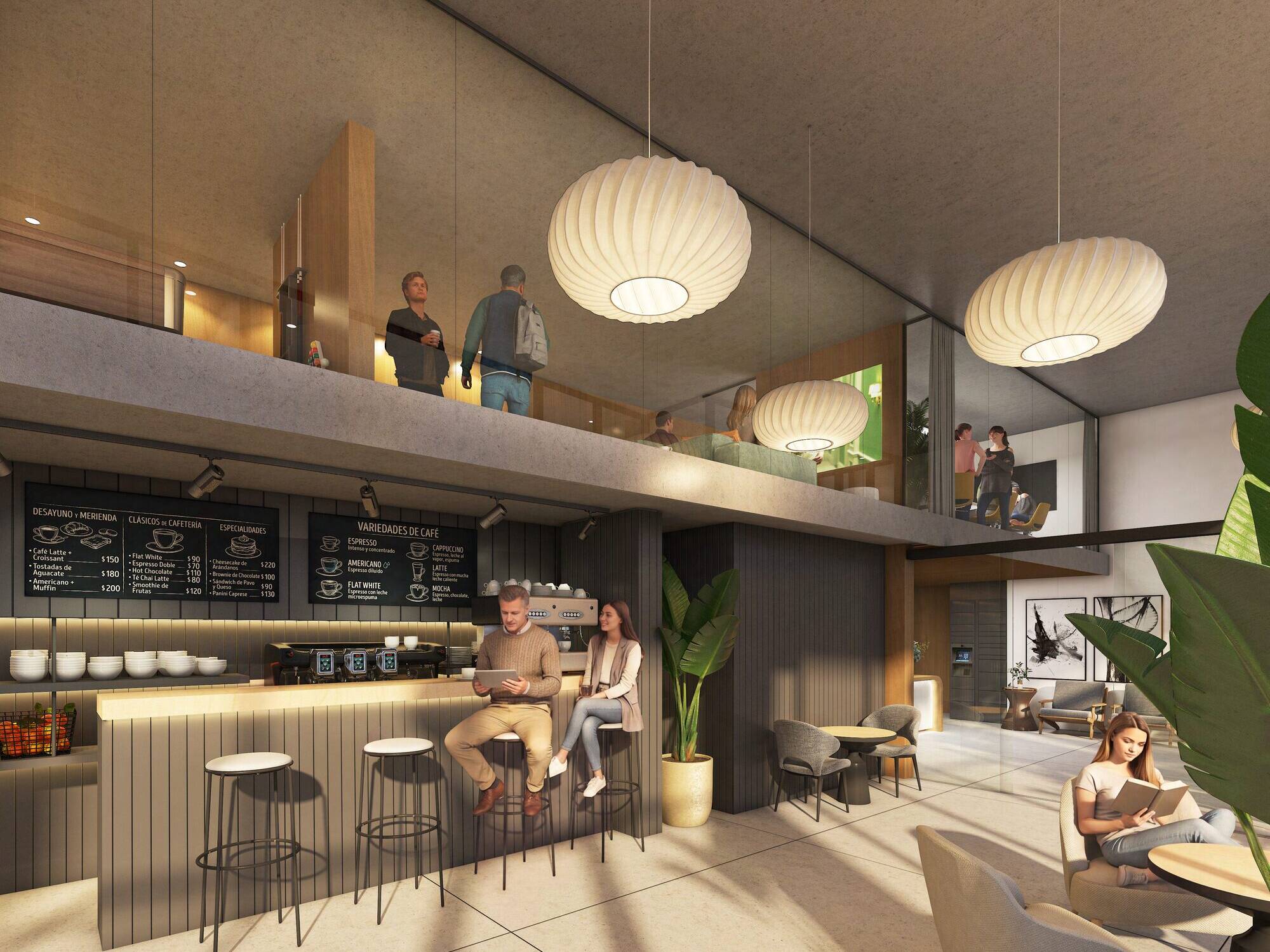 Cafeteria del nuevo edificio AVIT de Foquier Desarrollos