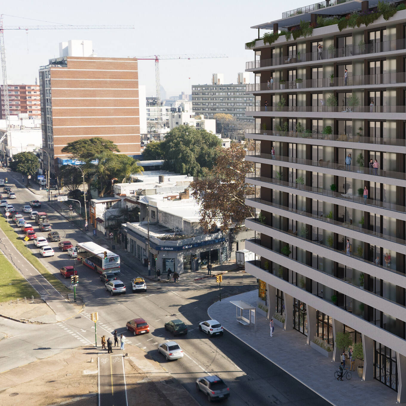 Esquina local del nuevo edificio AVIT de Foquier Desarrollos