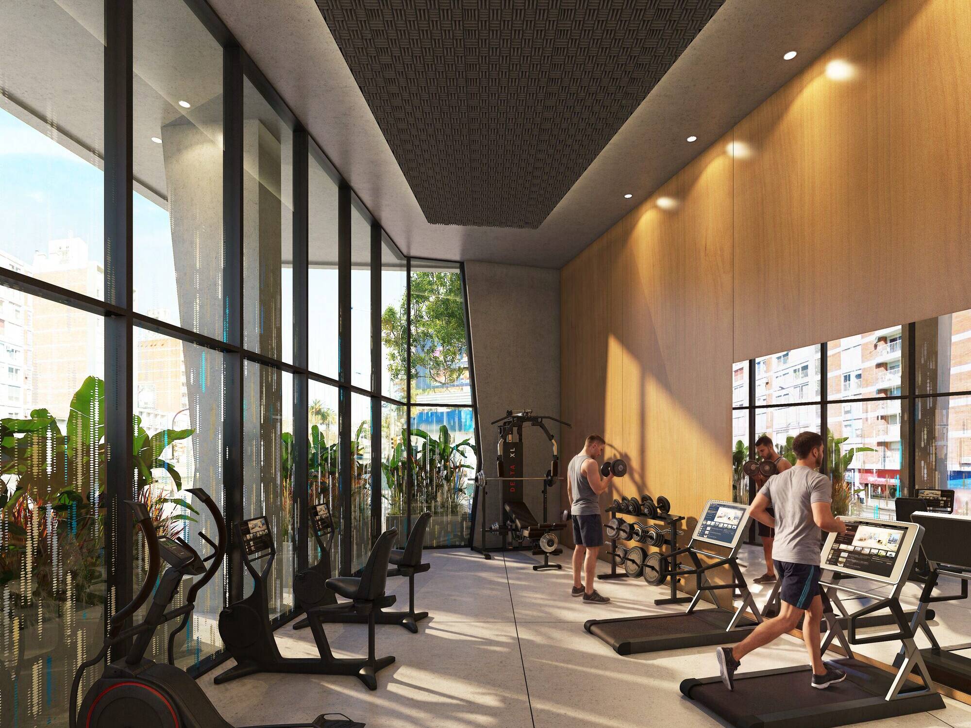 Gimnasio interior del nuevo edificio AVIT de Foquier Desarrollos
